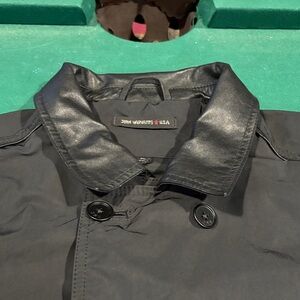 John Varvatos Black Raincoat for Men